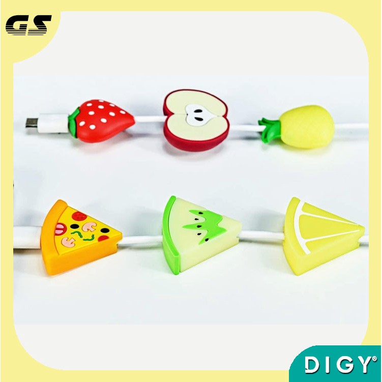 Pelindung Ujung Kabel Buah/Fruit Sarung Kabel Data /Charger Bahan Halus dan Gambar Model Korea