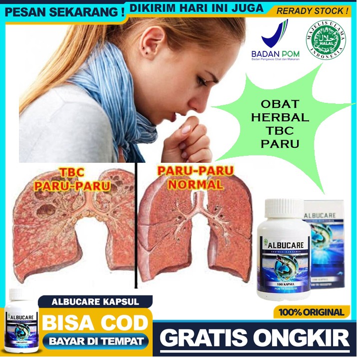 Obat Herbal Paru-paru,TBC, Flek Paru,Obat Gejala TBC, Cairan d Paru - ALBUCARE Ekstrak ikan Gabus