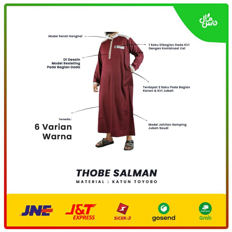 Jubah Gamis Pria Thobe Salman