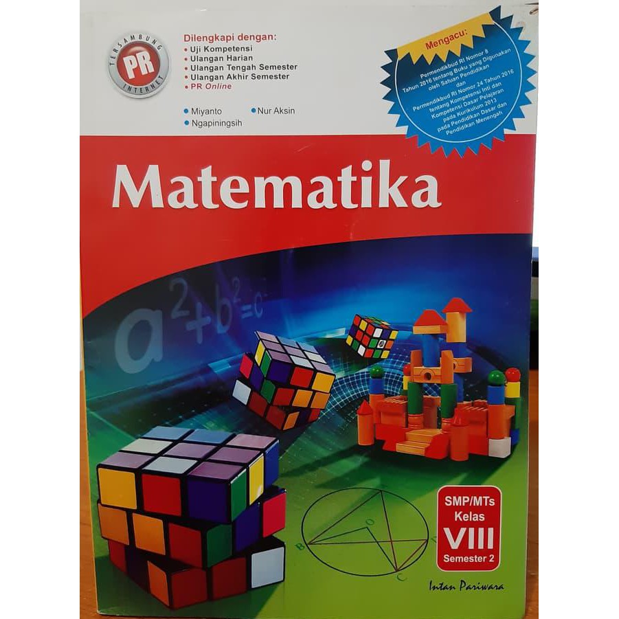 Jual Buku Pr Matematika Smpmts Kls 8 Smt 2 Intan Pariwara Shopee Indonesia 7085