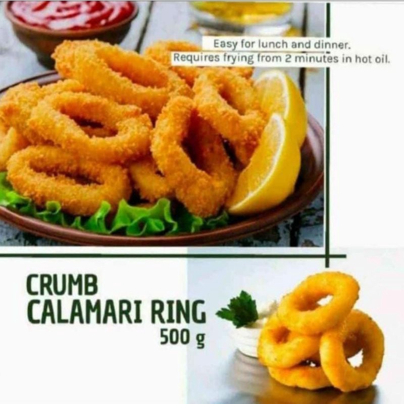 

Cumi ring crispy, cumi ring tepung mentah