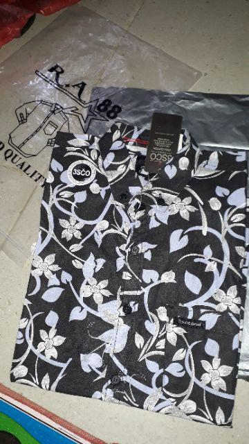 Kemeja Surfing Distro Pria Motif Simpel Bunga Dan Hem Batik Bisa Seragam Bahan Katun Grosir