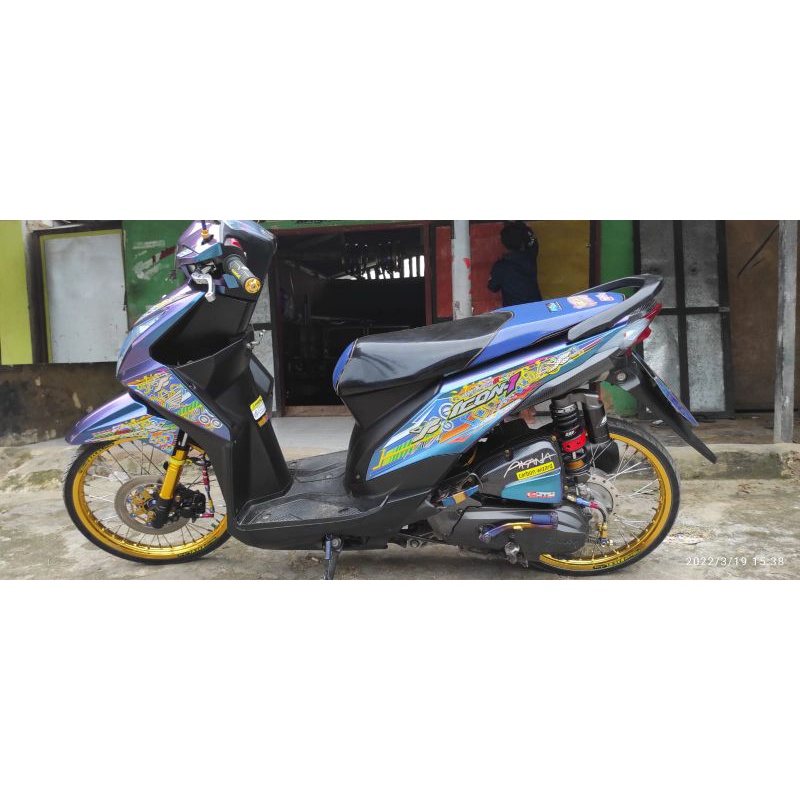striping transparan hologram beat fi icon 2014/2016