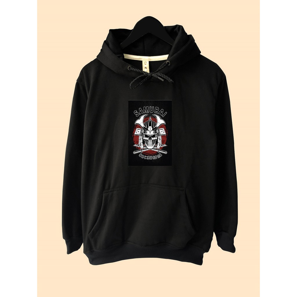 jaket hoodie premium desain bushido sakura samurai