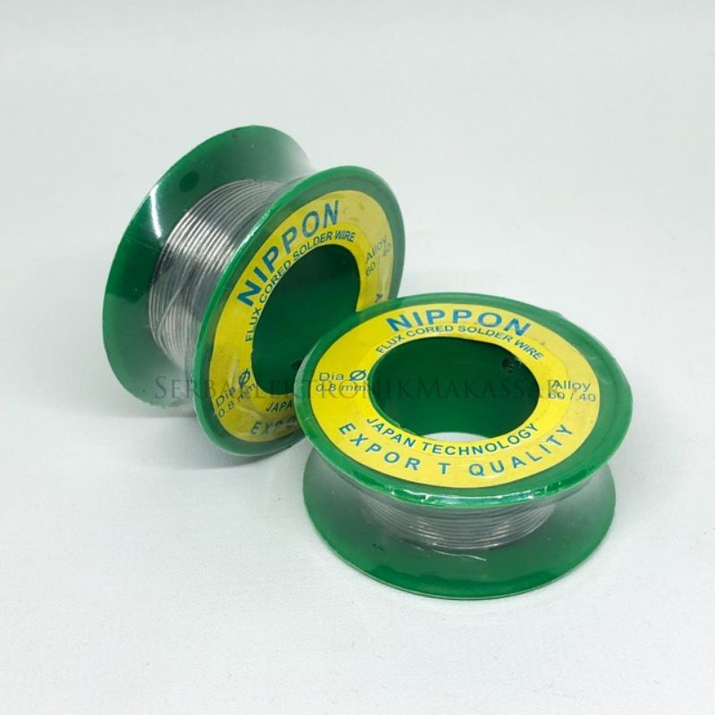 Timah Solder NIPPON 0.8mm 60/40 Roll Kecil 10 Meter