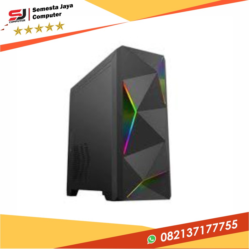 Case Casing PC Gamemax ARES 6830 Gaming Mid Tower Case-RGB