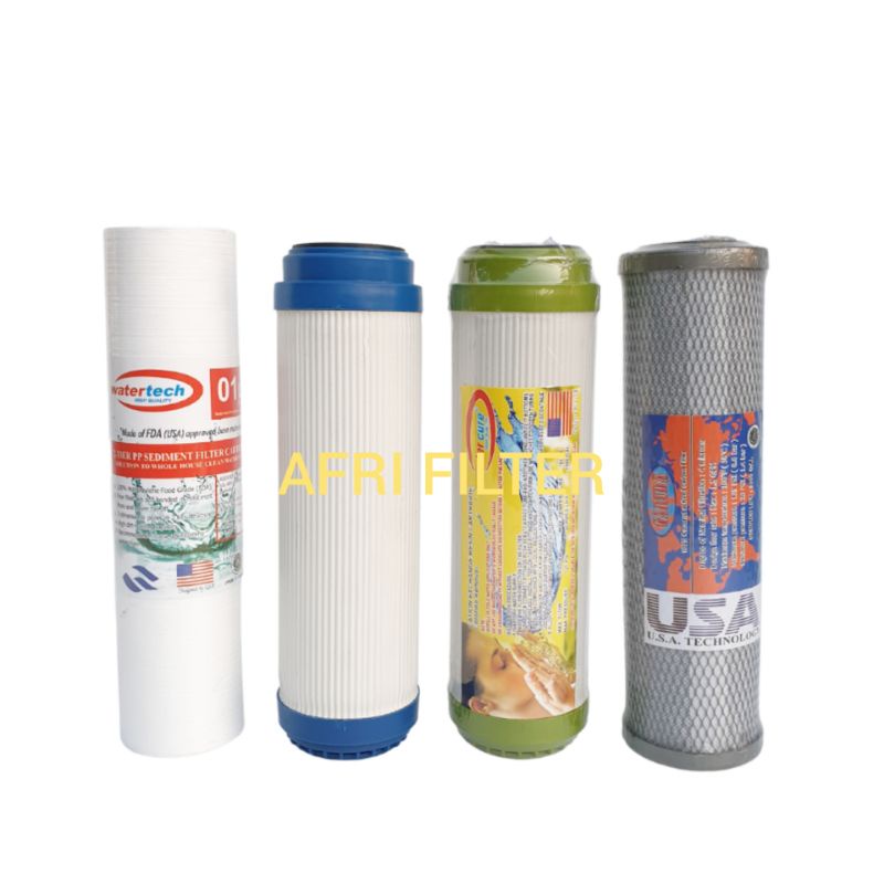 Paket Sparepart Filter Air 4 Tahap (SEDIMEN - BERBESI - CTO- RESIN