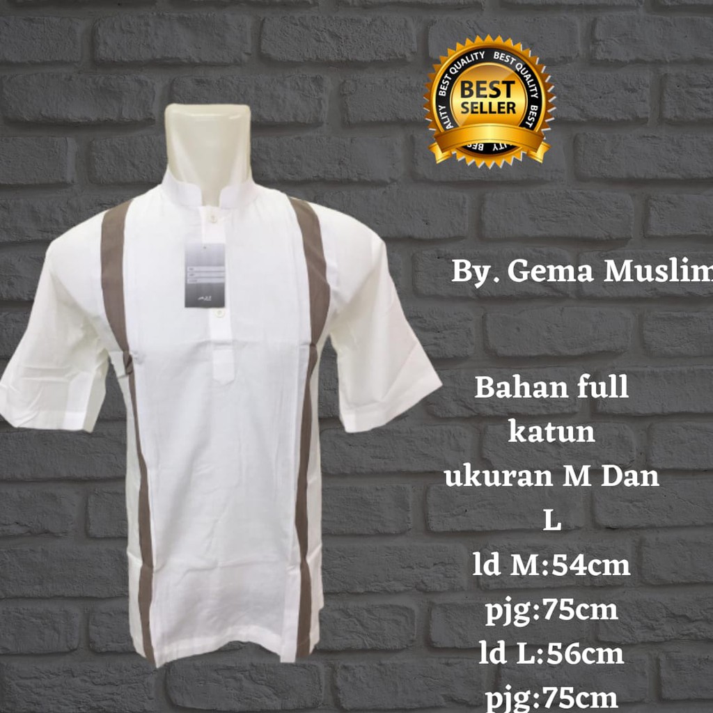 baju koko full katun  size M dan L terbaru