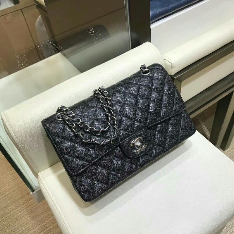 BAG CHANEL CLASSIC CAVIAR ORI LEATHER MIRROR QUALITY