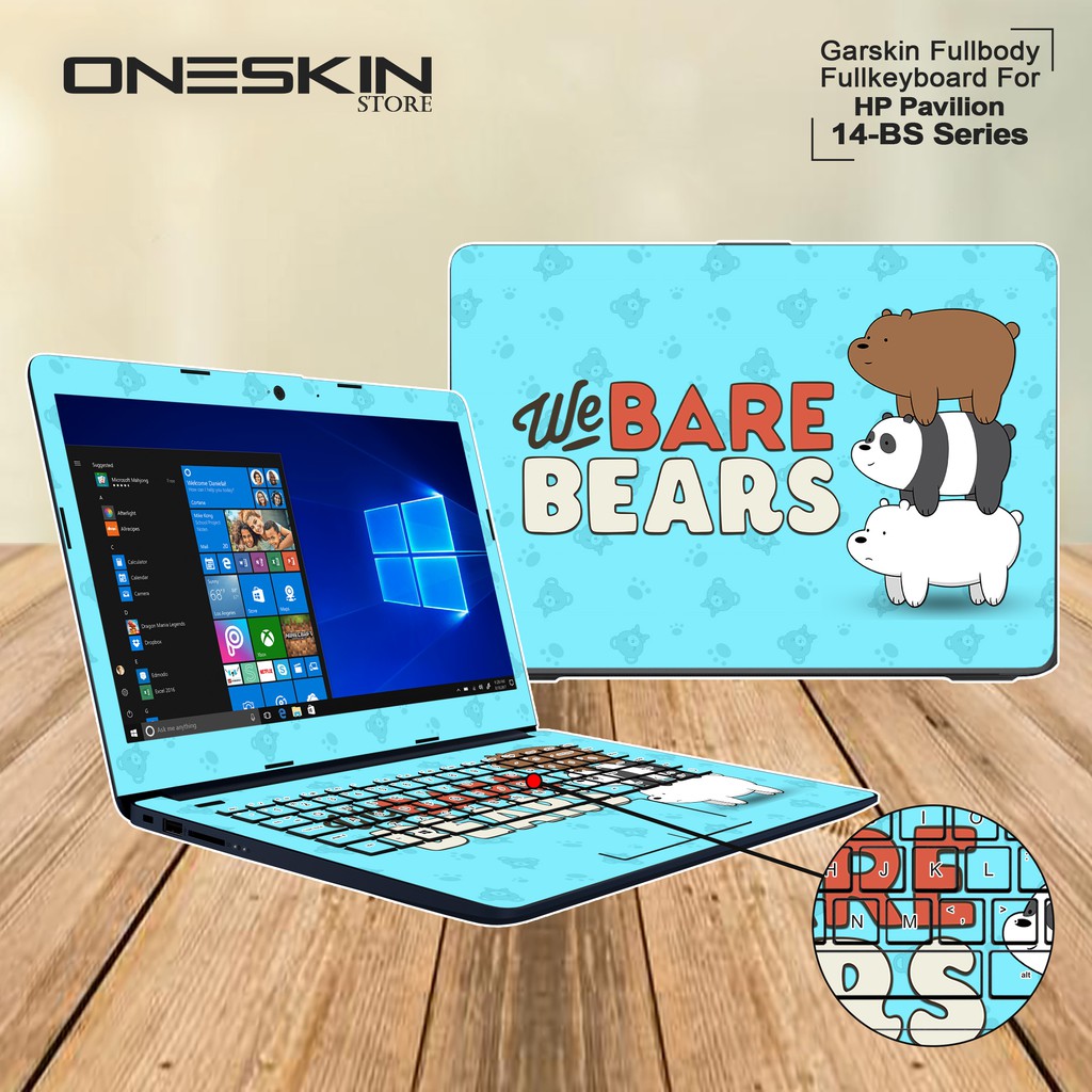 Garskin Laptop Cover HP 14-BS711TU 14-BS712TU 14-BS718TU 14-BS719TU 14-BS720TU Fullbody