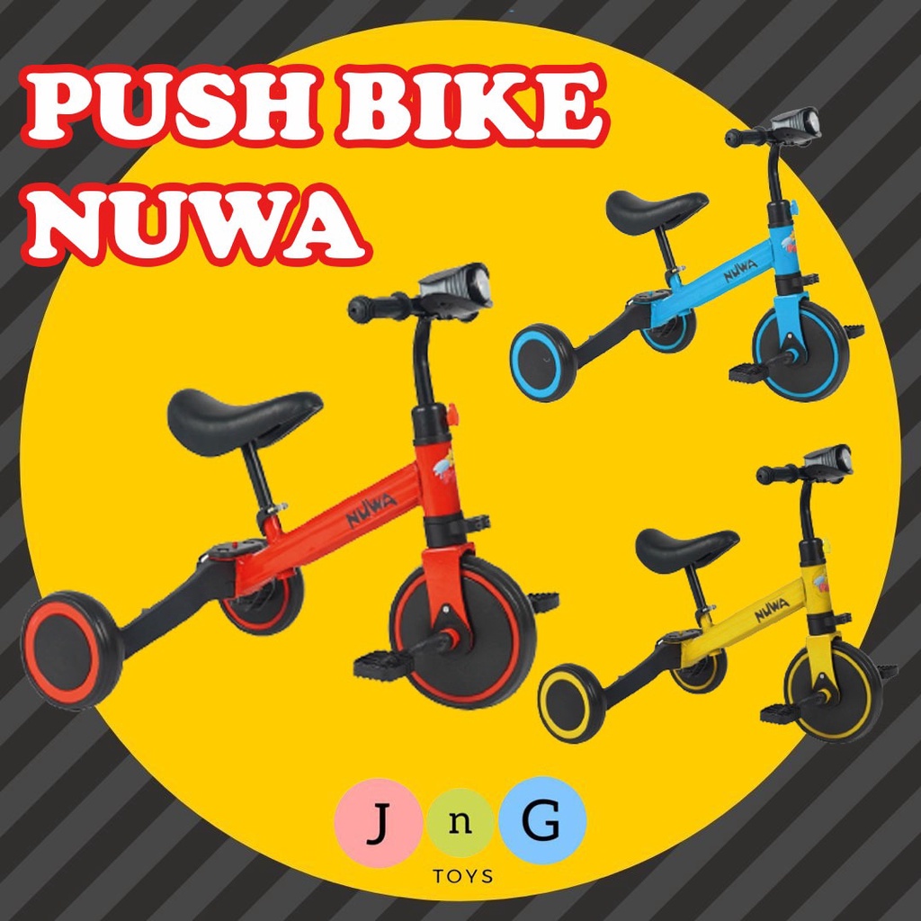 Jual Sepeda Roda Tiga Anak Musik Lampu Push Bike Nuwa PMB T205 Push