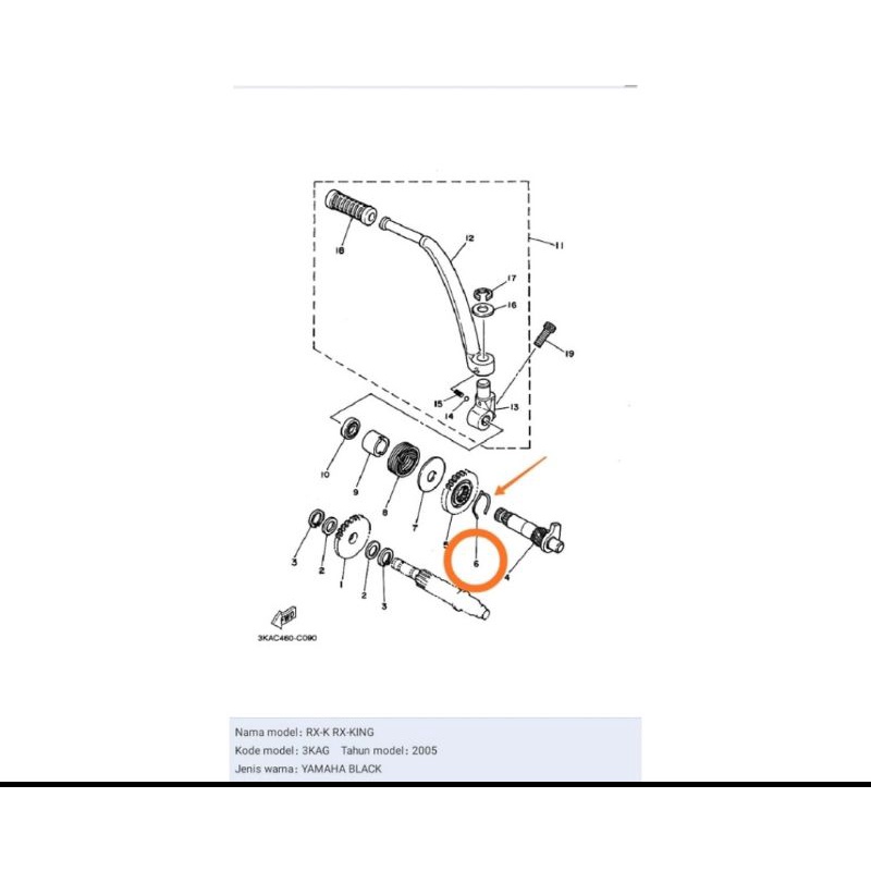 KLIP SELAHAN SLAH ENGKOL RX KING RXK RX K ASLI ORI YAMAHA 90468 26048