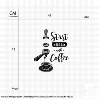 Start Coffee Sticker Decal dinding Cutting Quotes Cafe