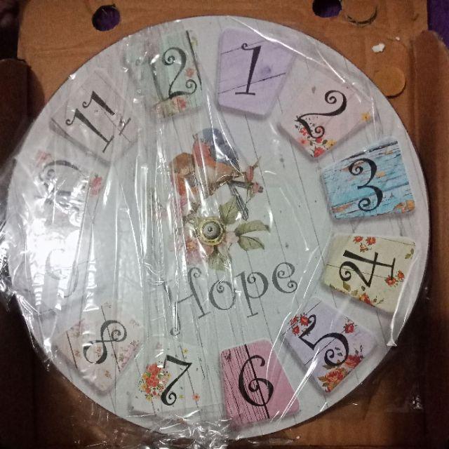 184 Jam Dinding Unik Shabby Bunga Perlengkapan Wall Decor Rumah