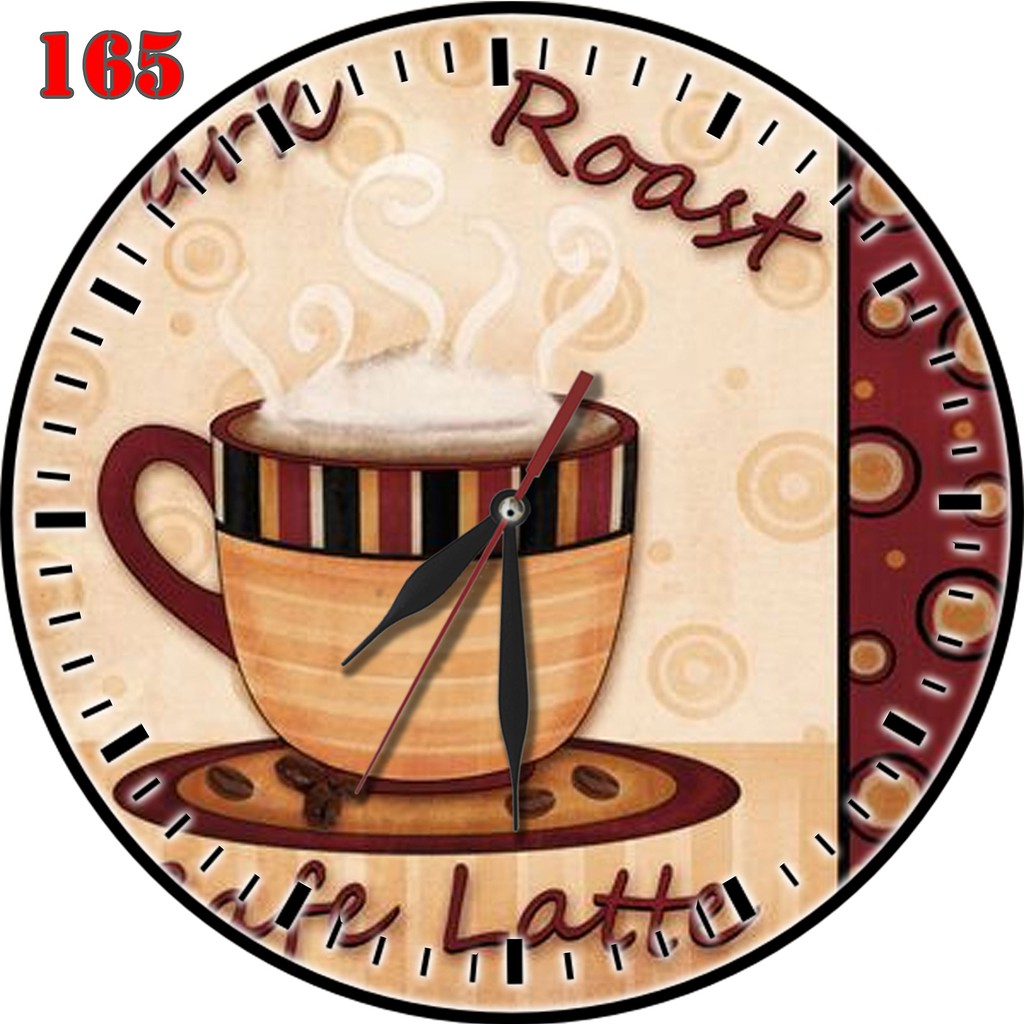 #165 Natural Jam Dinding Retro Bahan MDF Hiasan Interior Ruang Kafe