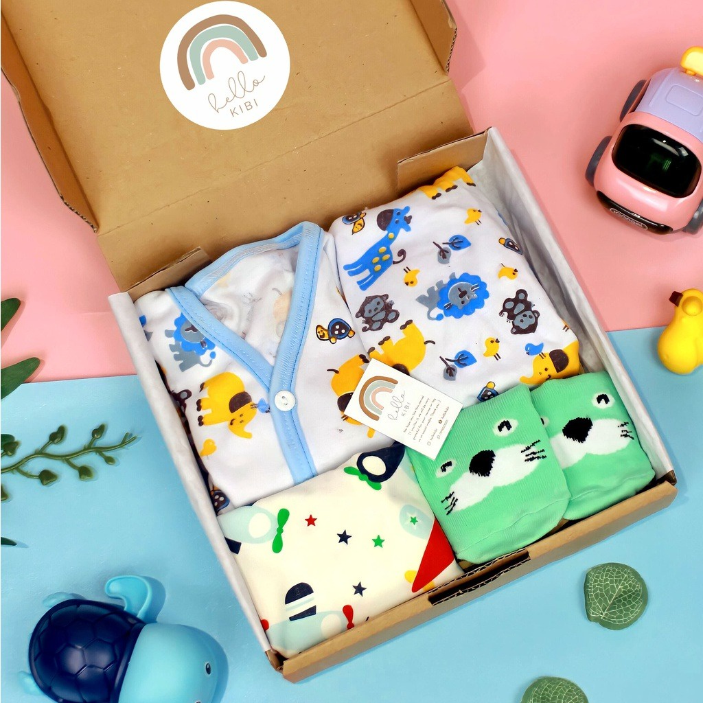 Hellokibi Pajamas Set - Baby Hampers New Born / Kado lahiran / Baby Gift / Kado bayi / Hampers Bayi