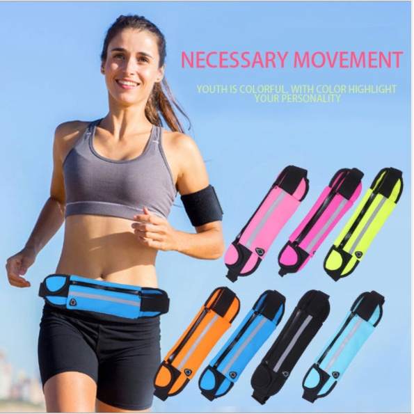 Tas pinggang Waterproof anti air running belt olahraga tempat headset dan HP