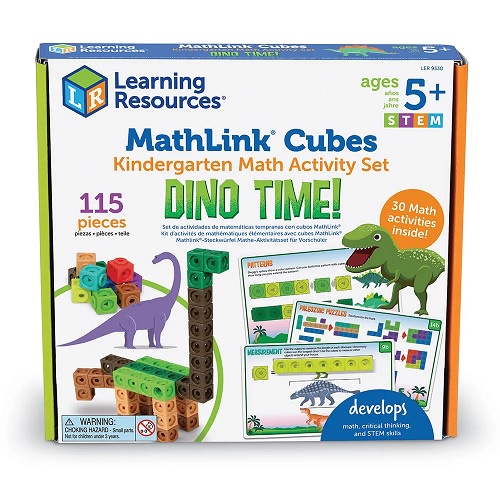 Learning Resources MathLink Cubes Activity Set Dino Time Mainan Belajar Matematika dengan Mudah