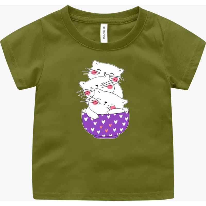 ((IB))KAOS ANAK2 UNISEX/KUCING DIGITAL SABLON