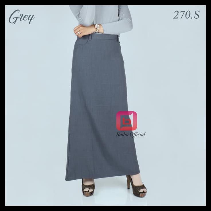 Rok Line A Rok Kantor Formal Kerja Rok Hitam Polos Casual - Hitam, M