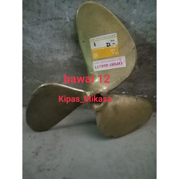 Kipas Kapal / Propeller Kuningan Merk Mikasa 12 bawal