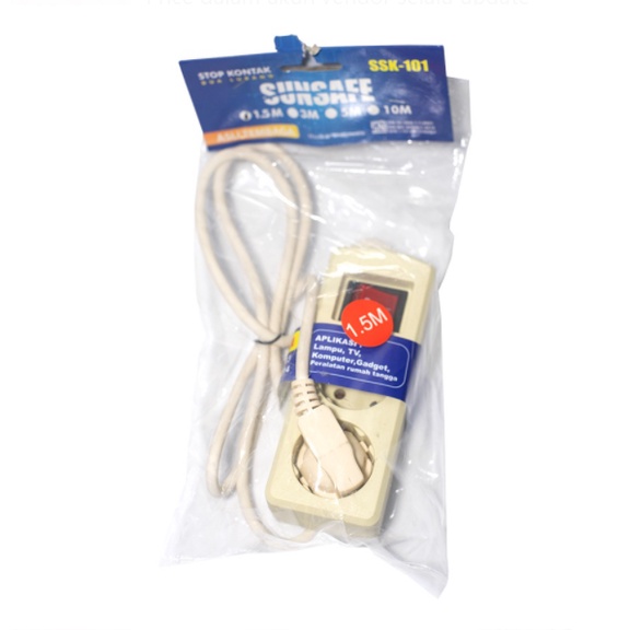 Stop Kontak 2 Lubang Dengan Kabel 1,5 Meter
