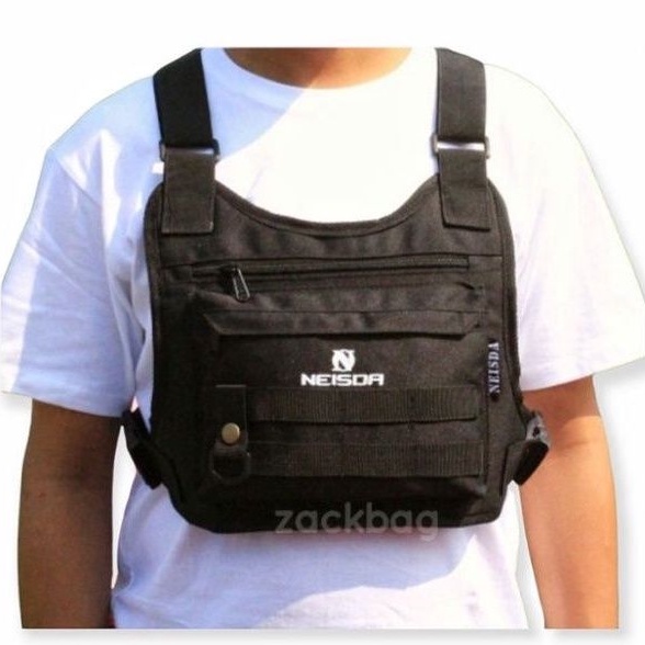 Tas dada/Chest bag/Chest bag rig/Tas dada rompi Tactical with sablon printing by NEISDA