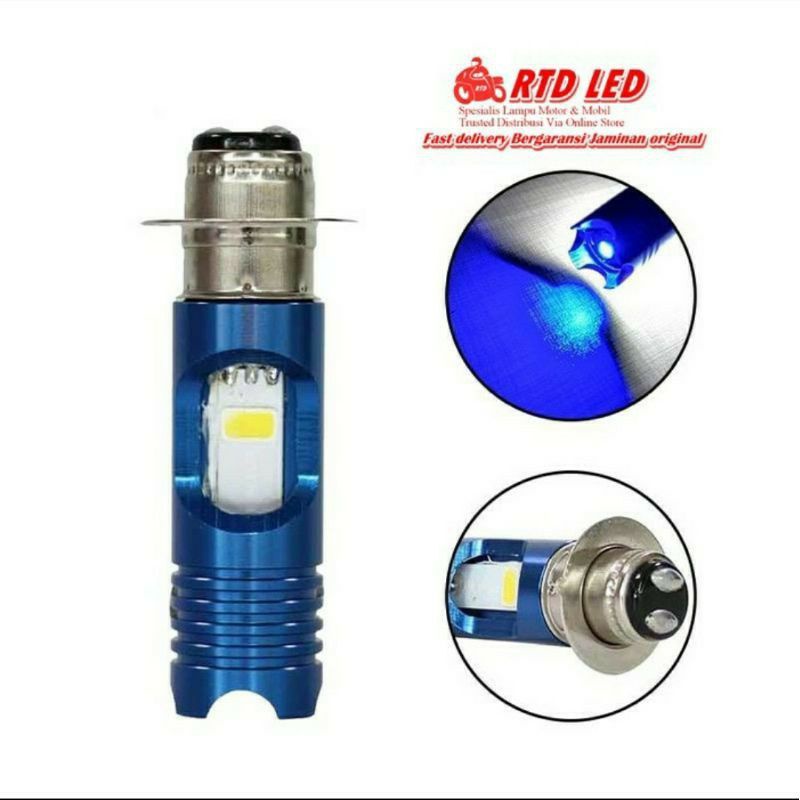 Lampu Depan LED H6 M11G Matic &amp; Bebek RTD Rayton Plus Senja Blue