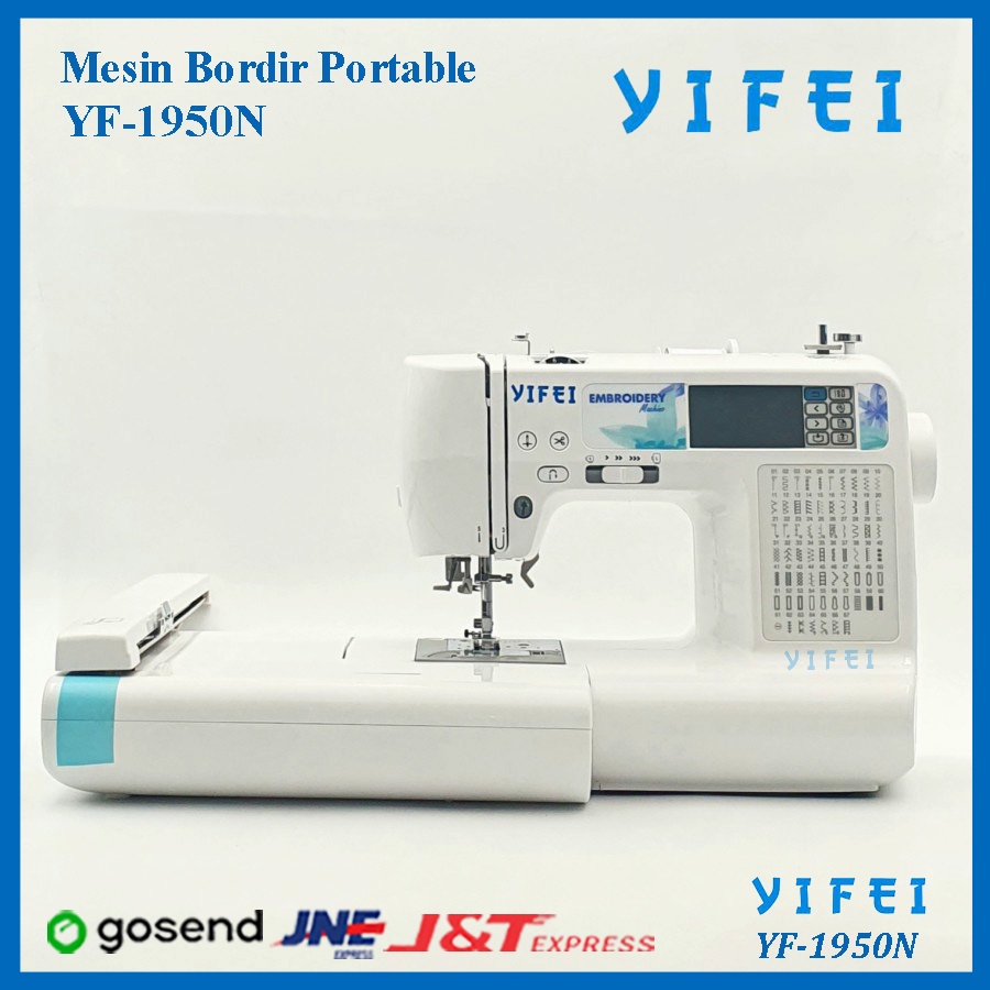 Mesin Jahit & Bordir Portable Yifei Yf-1950N Terlaris