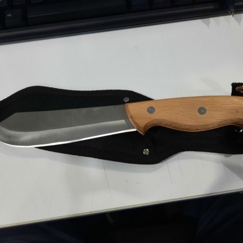 PISAU SESET KULIT PISAU CAMPING DAGING DAPUR SERBAGUNA TEBAL TAJAM PISAU ARAB BAHAN STAINLESS STEEL