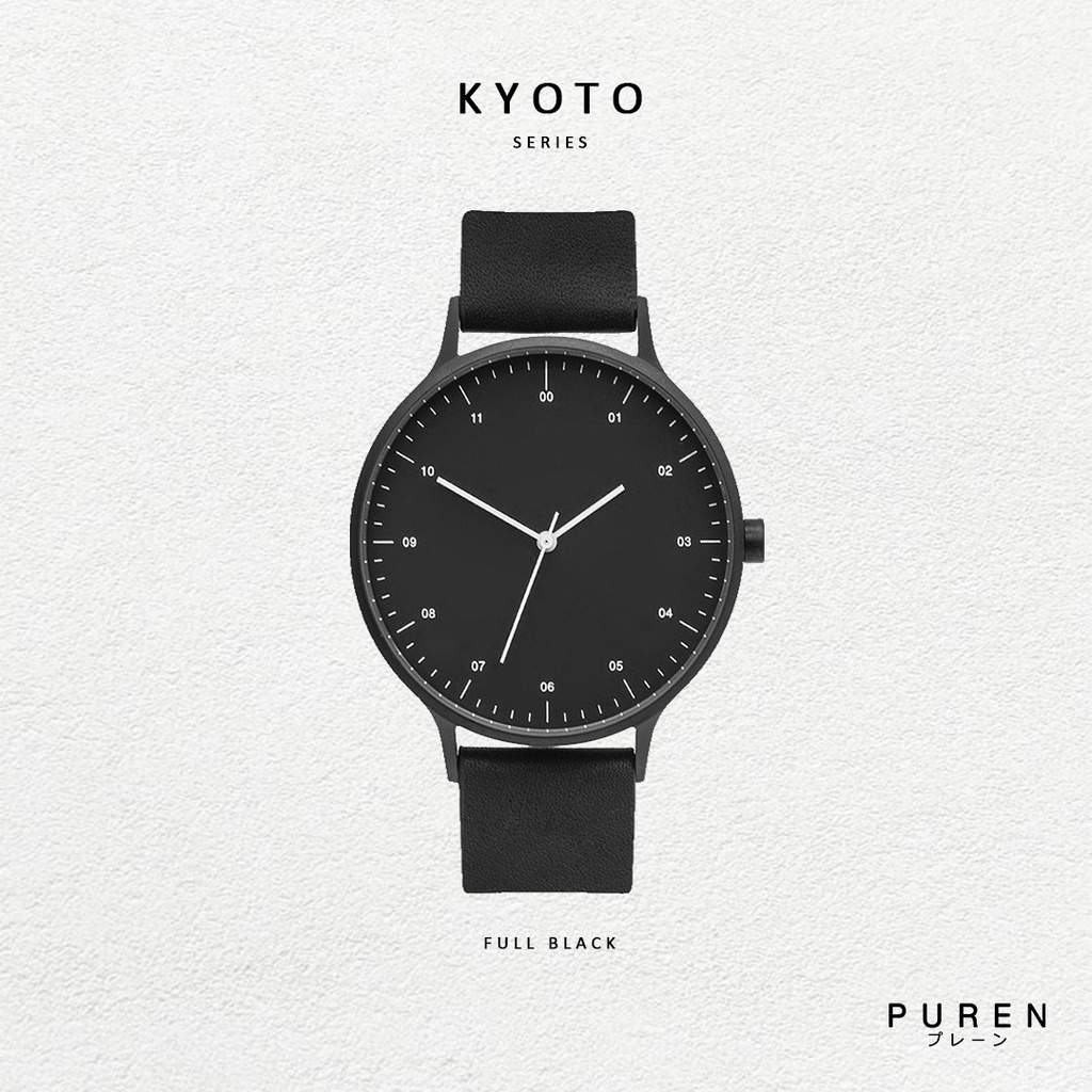 Puren Watch Jam Tangan Pria Wanita Kyoto Series Full Black ( Unisex )