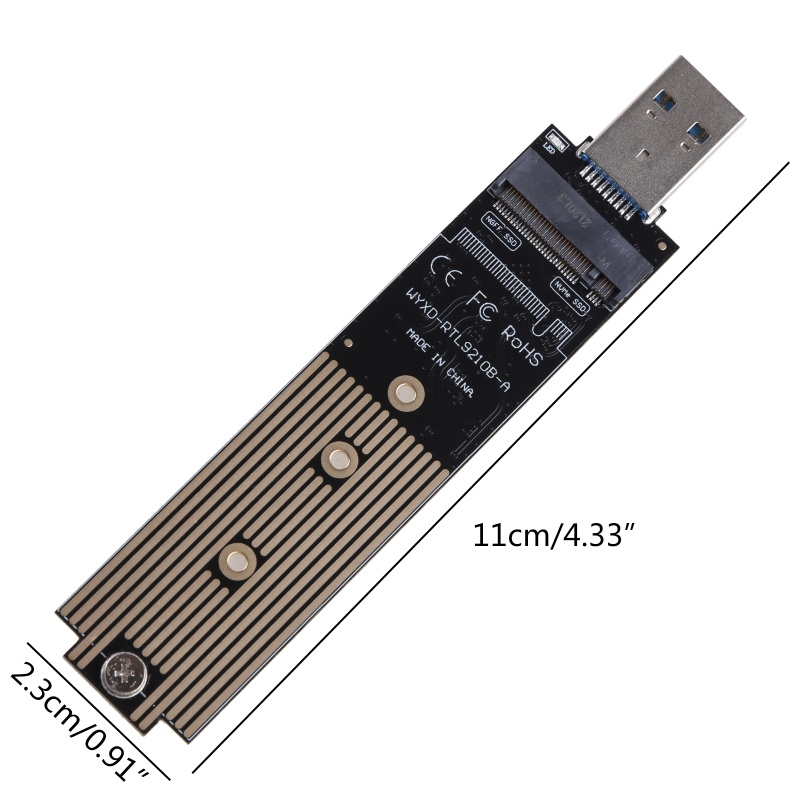 Btsg NVME USB 3.1 Adapter M-Key to USB Card Reader Bridge Chip Dengan 10gbps Untuk 950.960.970 Evo/Pro