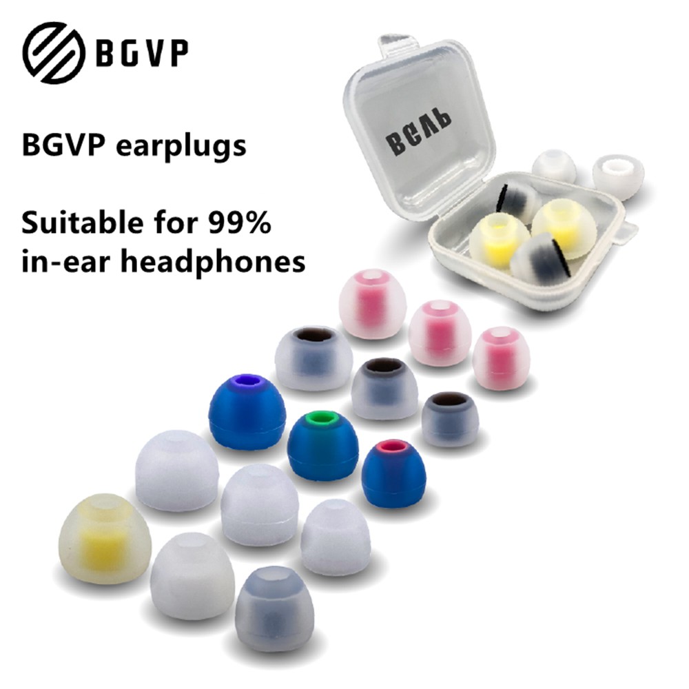 Bgvp E 1 Pasang / Set Eartips Earphone In-Ear Bahan Silikon Dua Warna