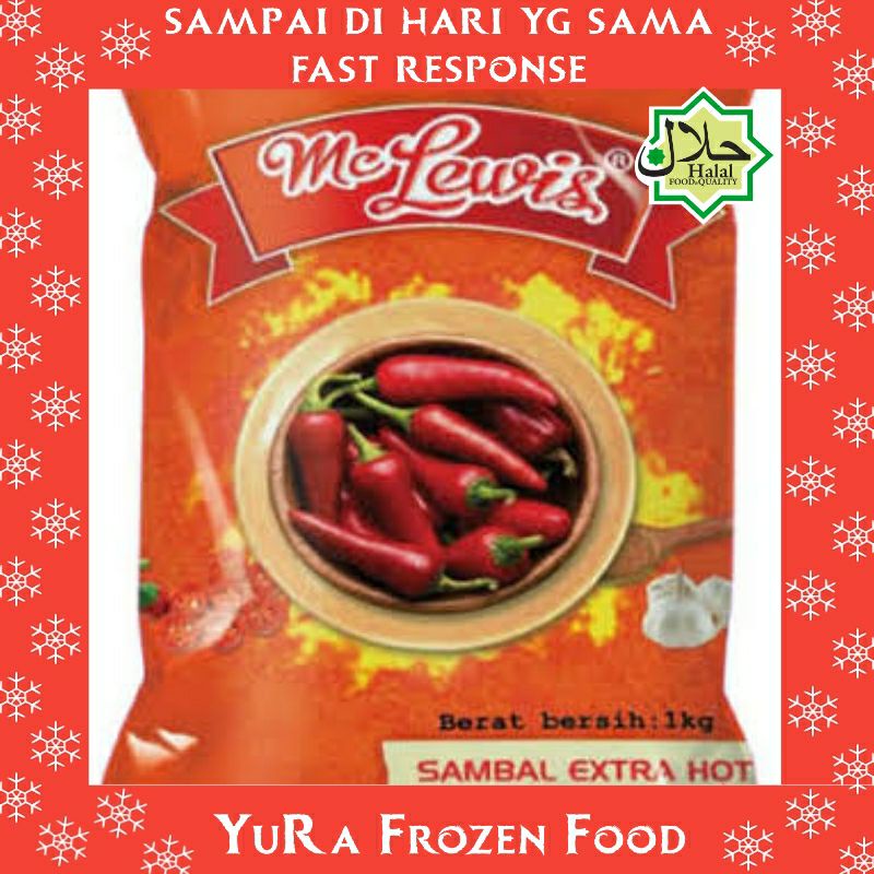 MC LEWIS Saus Sambal Extra Hot 1 kg Saos Bantal