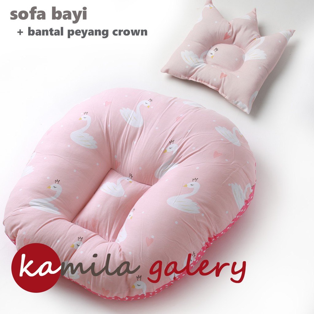 TERMURAHH!! KASUR BAYI MULTIFUNGSI  SOFA BABY + BANTAL PEYANG BAYI MODEL CROWN