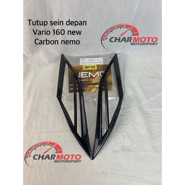 Cover tutup sen sein depan honda vario 160 carbon karbon nemo - Charmoto