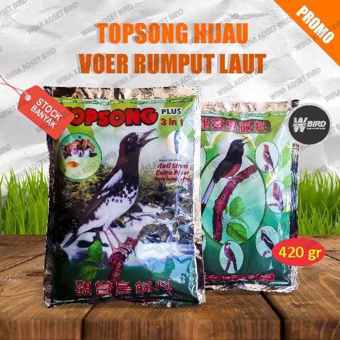 VOER TOPSONG HIJAU IJO RUMPUT LAUT SEAWEED | TOP SONG PUR COKLAT KUNING