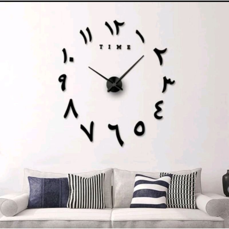 hiasan dinding jam dinding jumbo diy 150cm jam dinding besar dan jumbo jam dinding tempel tembok pajangan dinding hiasan jam dinding aesthetic dinding ruang tamu jam dinding unik jam dinding murah jam dinding gold-ARAB