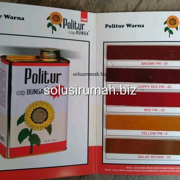 POLITUR 750ML MINYAK SUN FLOWER KELAS KUPU BOYO WOOD STAIN OIL SOLVENT