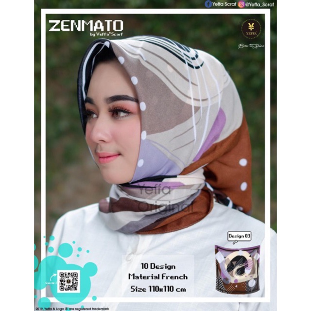 Zenmato by yeffa scarf ( mix/campur 10morif )
