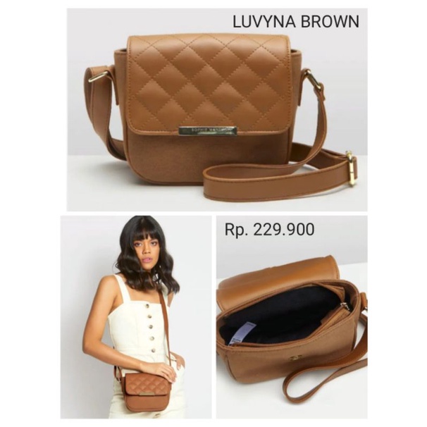 TAS LUVYNA BROWN SOPHIE MARTIN TAS SELEMPANG WANITA SOPHIE MARTIN PROMO TAS TERBARU 2021