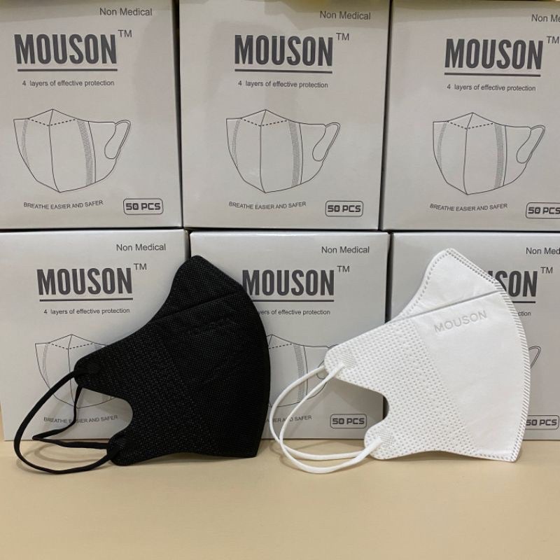 Masker duckbill korea mouson isi 50pcs / masker duckbill mouson embos