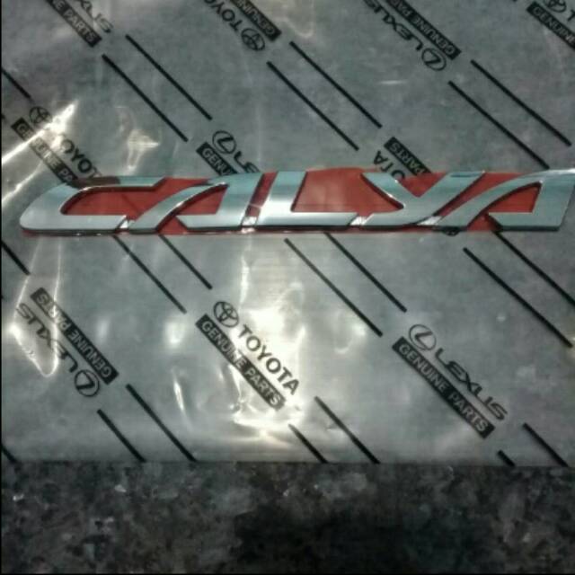 EMBLEM logo TULISAN CALYA ORIGINAL chrom