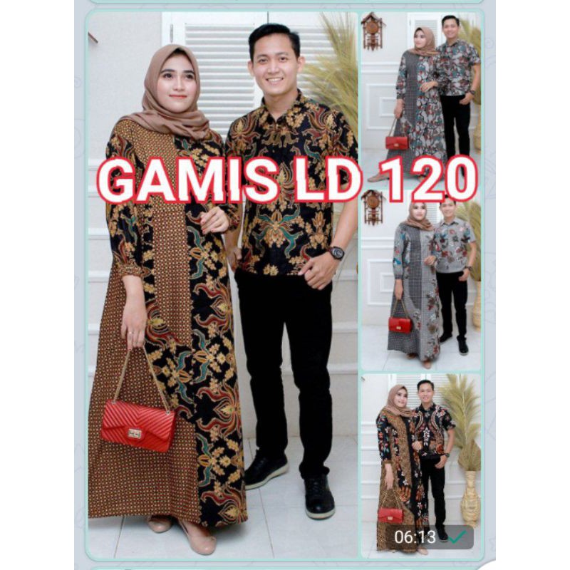 Batik couple gamis dress baju tunangan Gamis Jumbo Couple batik jumbo Batik Big size MURAH COD