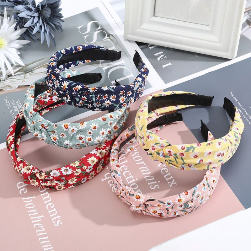 Bando Bandana Wanita Korean Style Motif Bunga Daisy Aksesoris Rambut Wanita Bando Wanita Import Daisy Korea Headband