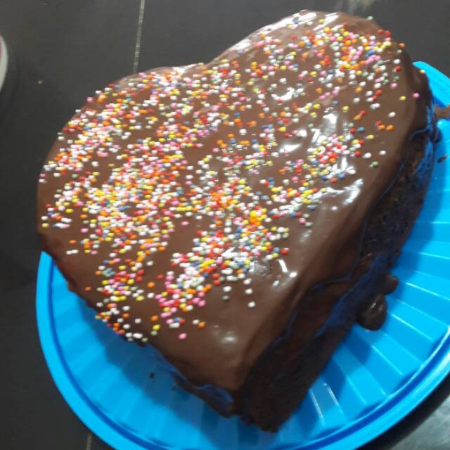 

brownies kukus toping coklat leleh