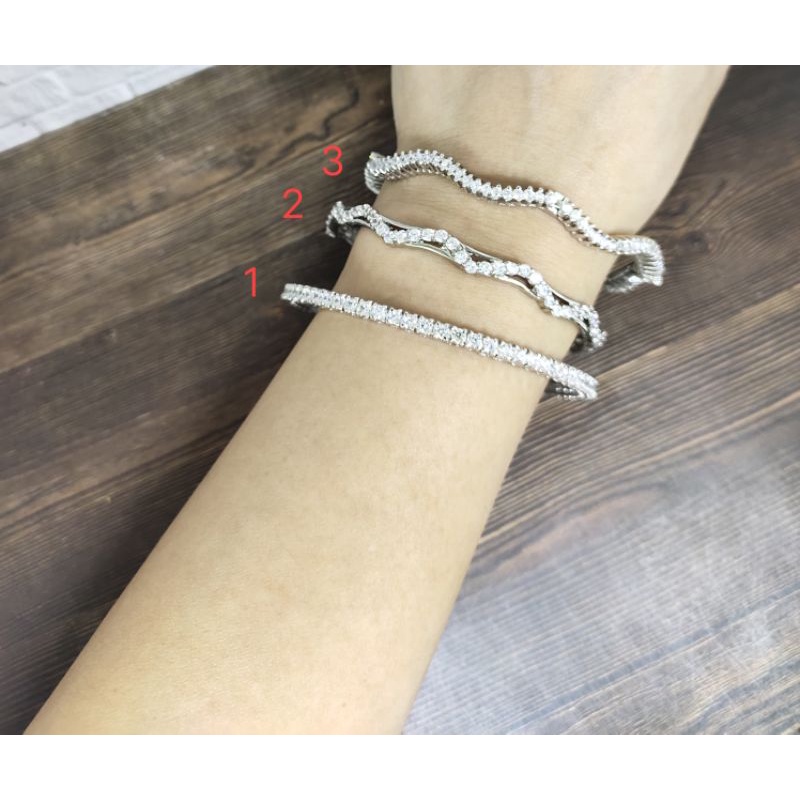 Fifi Fashion Gelang Simple  Titanium Fashion Model Perhiasan Lapis Emas Antikarat KAT05