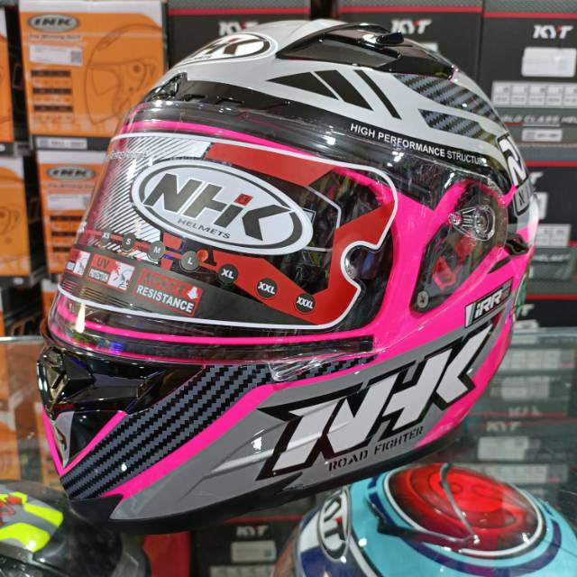 Helm NHK RX9 Racer X Pink Fluorecent / Silver