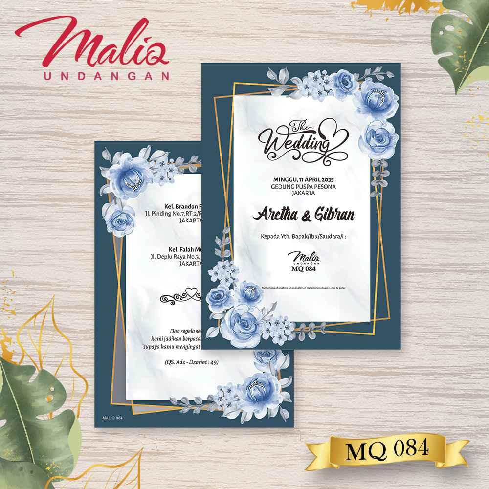Blangko Undangan Syukuran Pernikahan Dan Khitan Kosong Simpel Elegan - Seri MALIQ 84 Terbaru Dan Ter