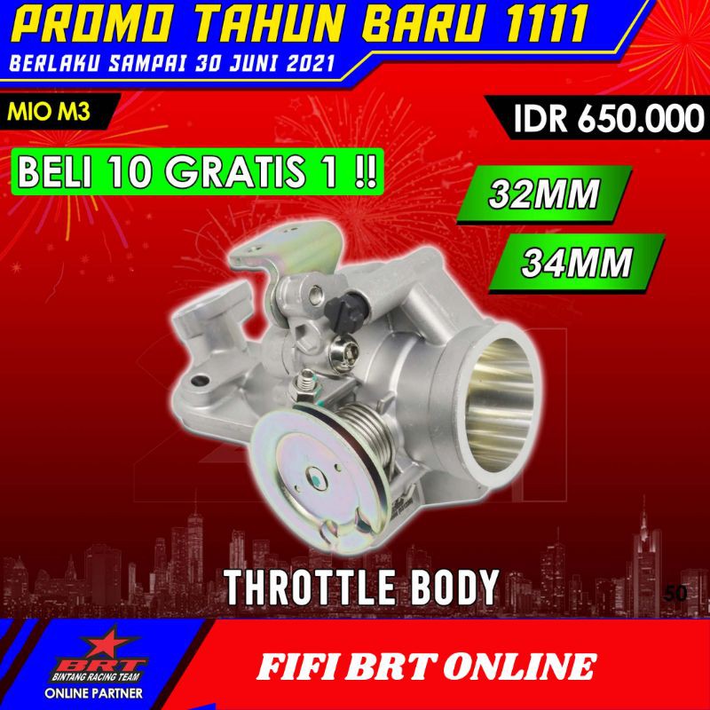 TB BRT THROTTLEBODY MIO M3 XRIDE125 FINO125 SOULGT125